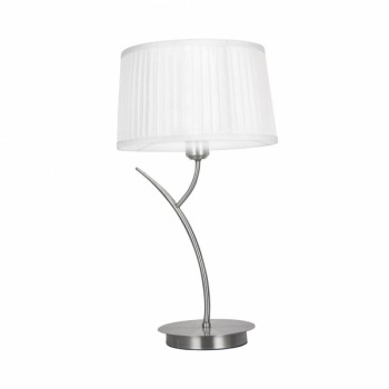 Distribuidor - Lâmpadas Diversas | Sobre Mesas Decoração | SOBREMESA MAGNI 1XE27 CROMO C/PANT.BLANCA 53X30X30 CM Ref: 143071020